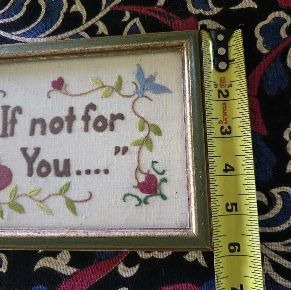 Vintage embroidered picture - If not for you... - Picture 6 of 6
